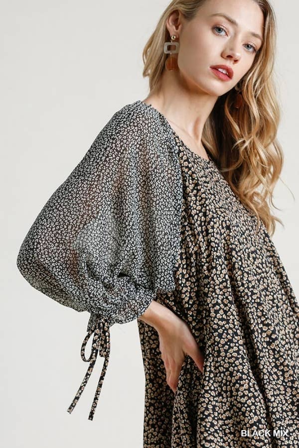 Black Cheetah Print Ruffle Tie Dress – The Spotted Phoenix