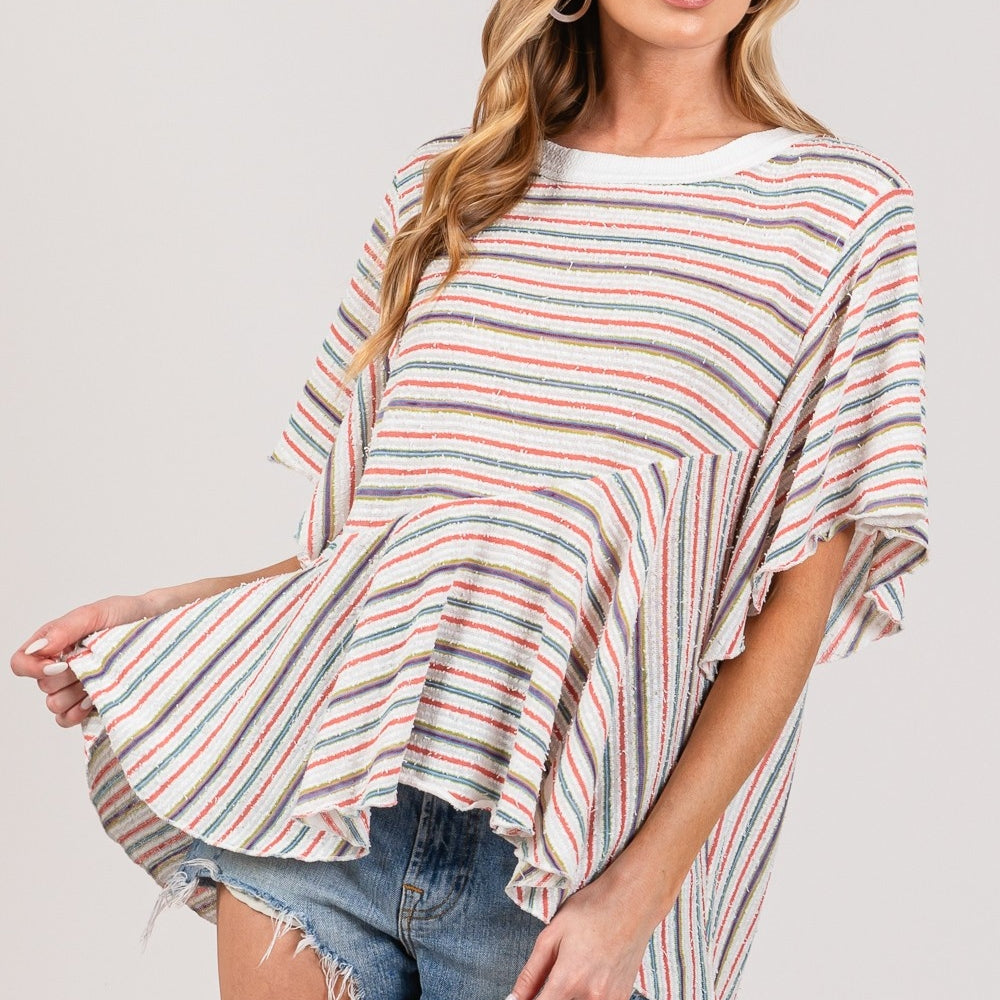 
                      
                        Round Neck Stripe Top
                      
                    