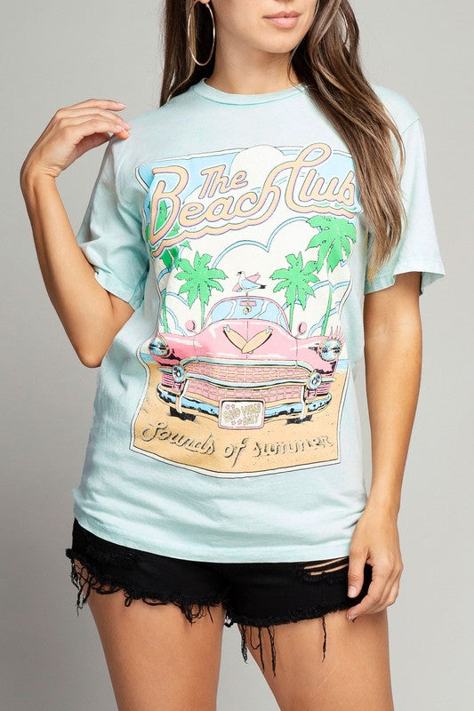 Load image into Gallery viewer, The Beach Club Car Graphic Top
