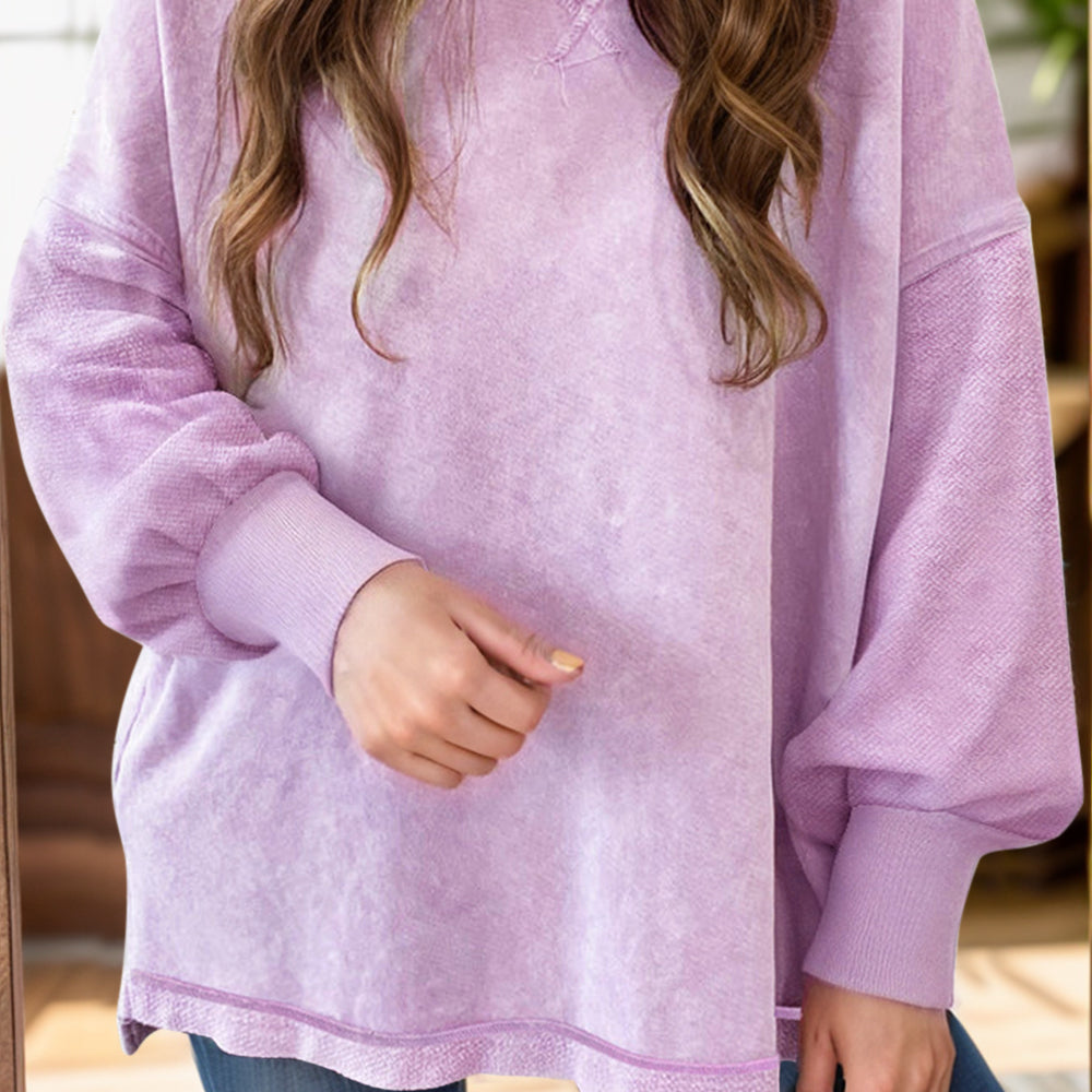 
                      
                        Round Neck Dropped Shoulder Sweatshirt
                      
                    