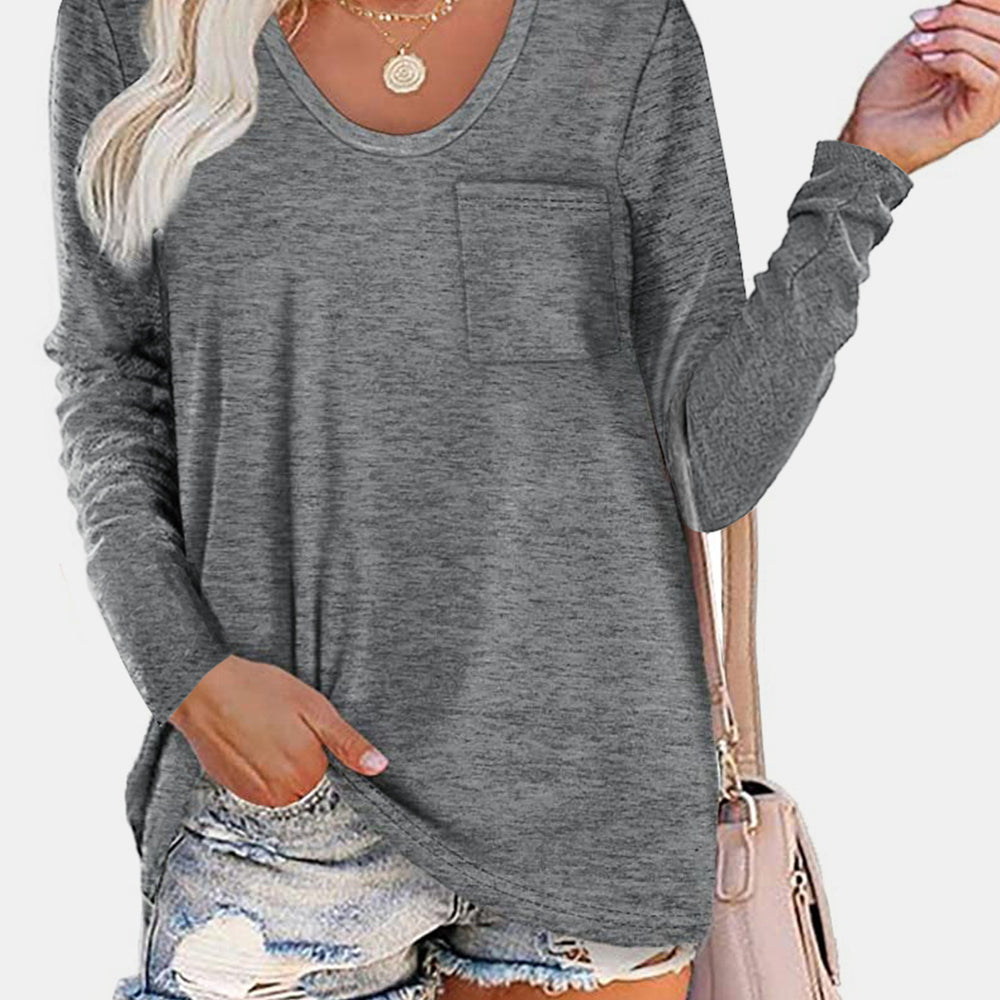 
                      
                        Round Neck Long Sleeve T-Shirt
                      
                    