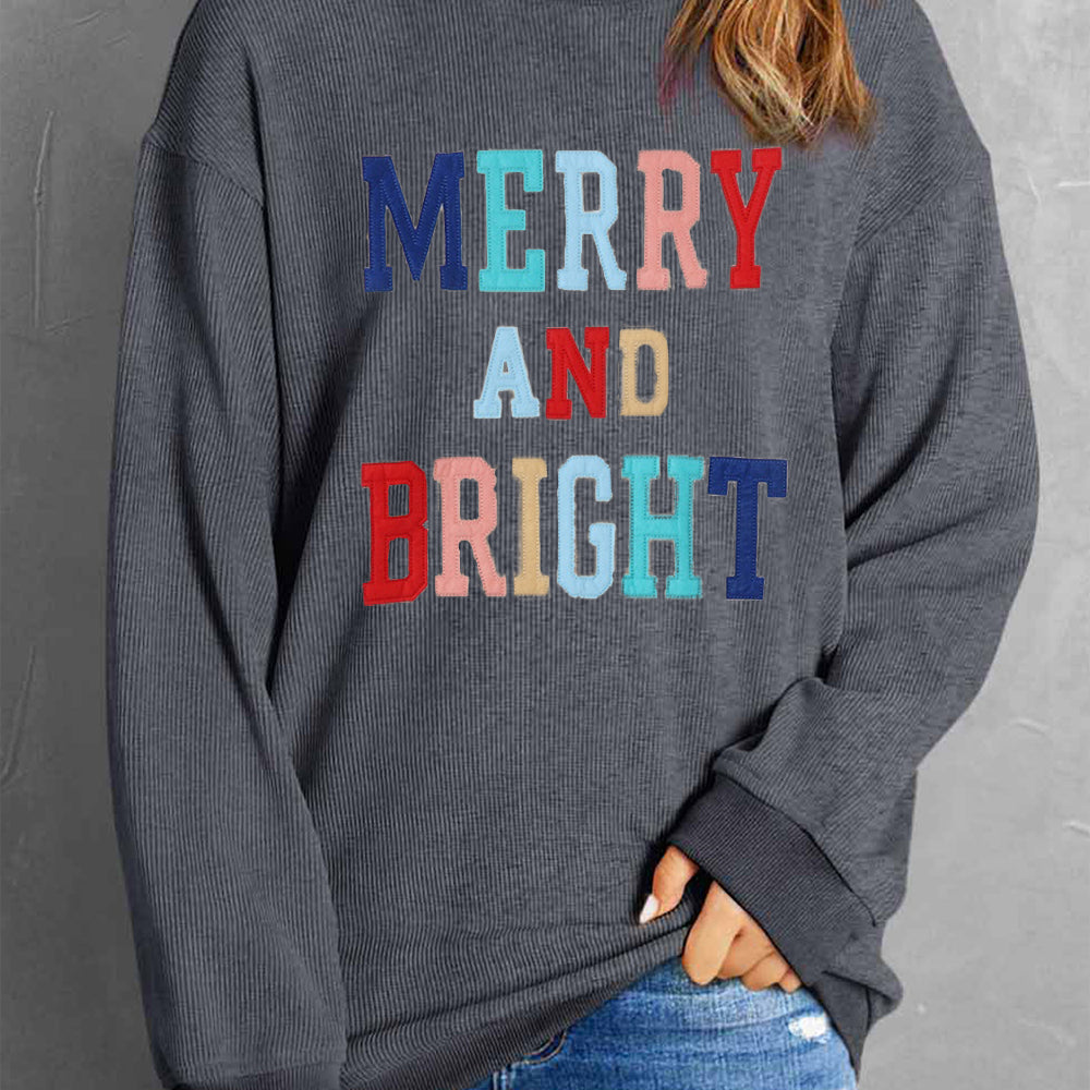 MERRY AND BRIGHT Graphic Sweatshirt