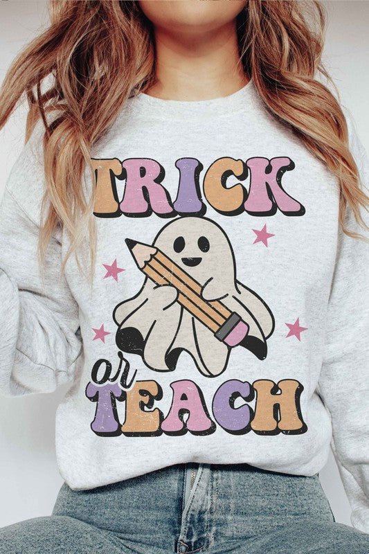 TRICK OR TEACH Graphic Sweatshirt