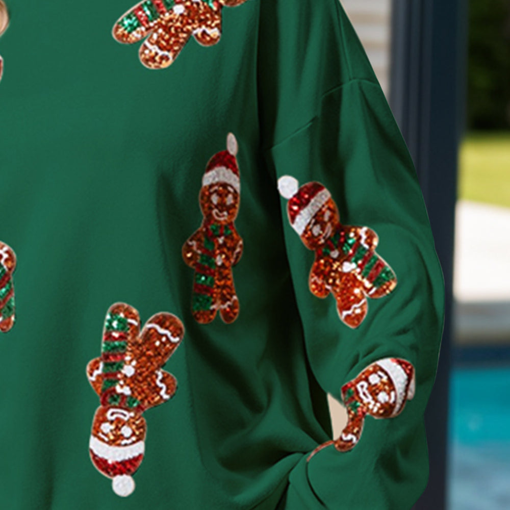 
                      
                        Sequin Gingerbread Man Long Sleeve Sweatshirt
                      
                    