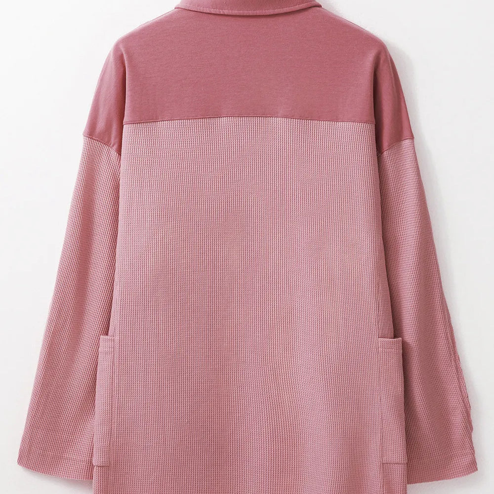 
                      
                        Half Button Long Sleeve Top
                      
                    