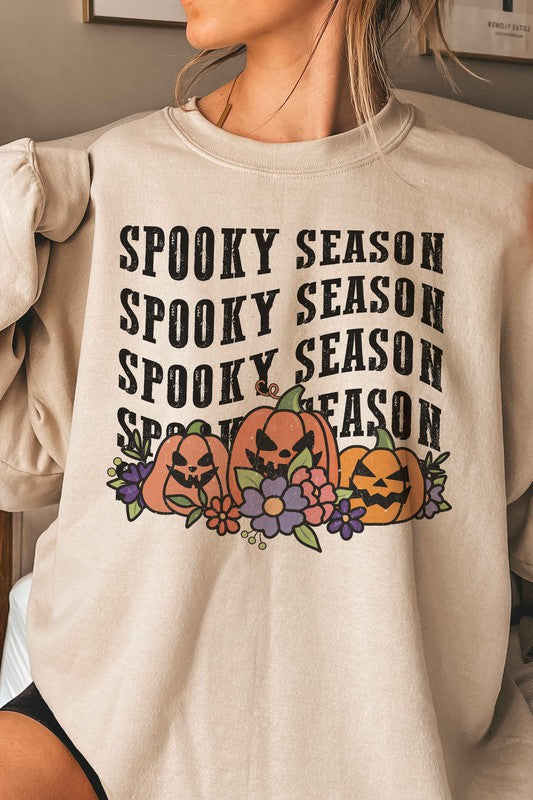 SPOOKY SEASON PUMPKINS Graphic Sweatshirt