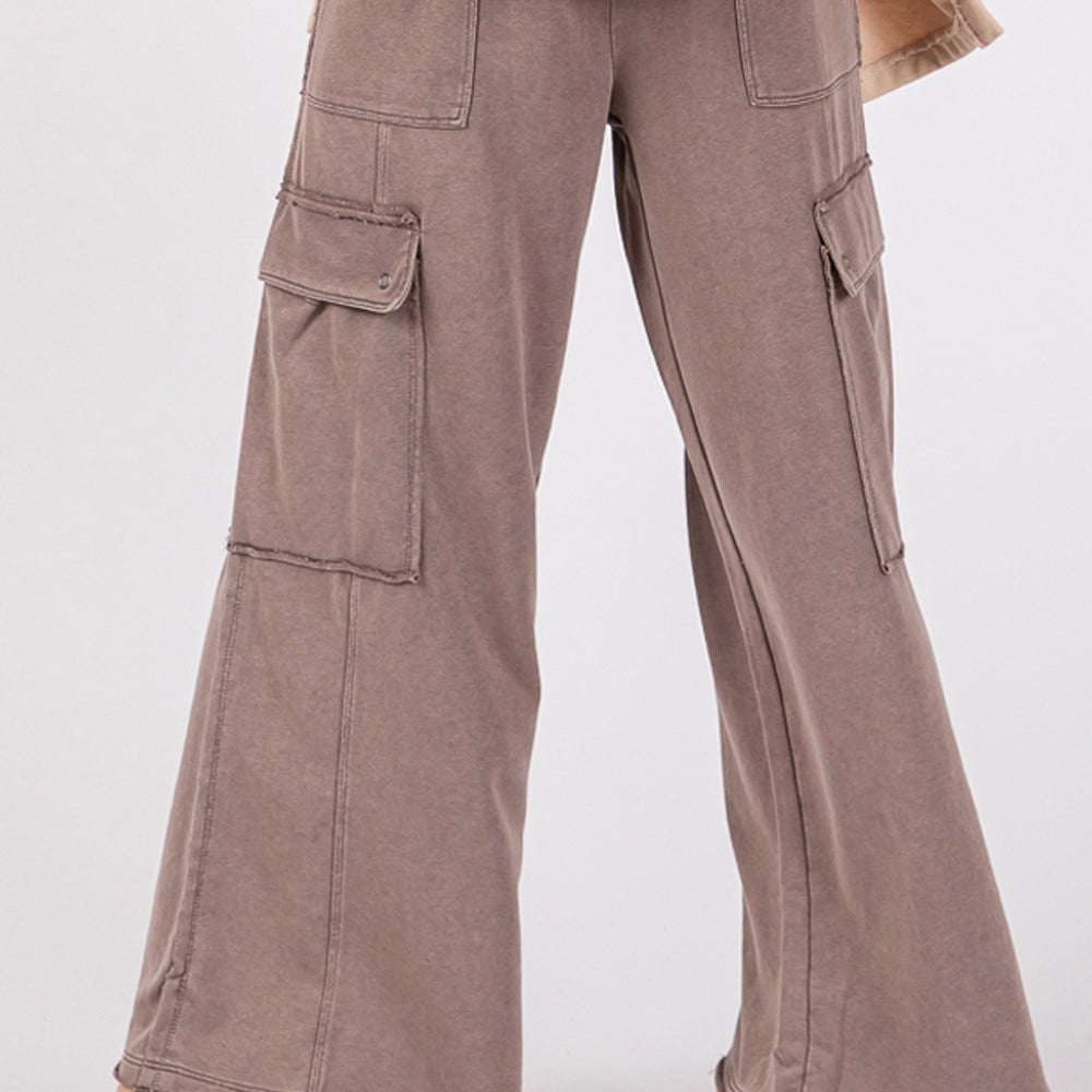 
                      
                        Knit Terry Mineral Wash Wide Leg Pants
                      
                    