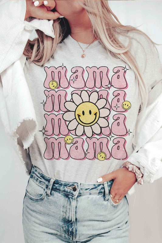 DAISY HAPPY FACE MAMA Graphic Tee