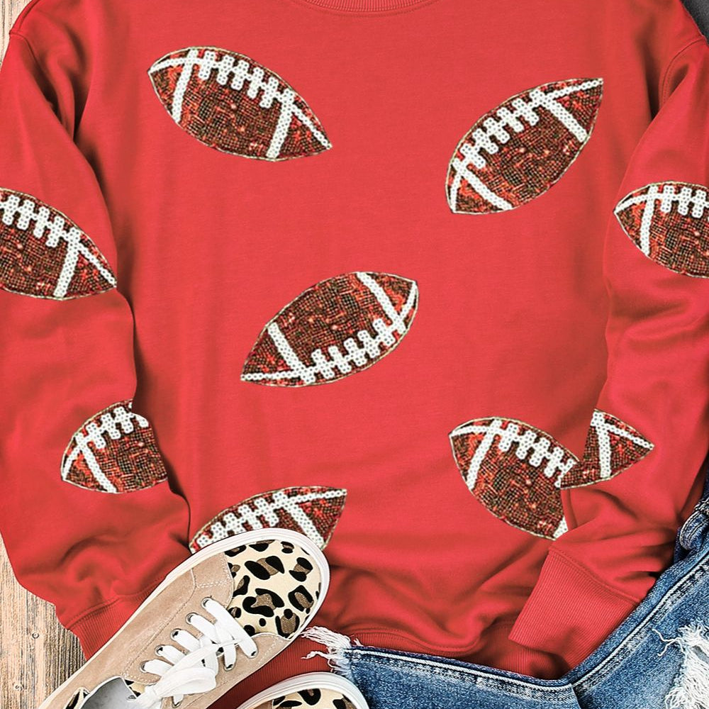 
                      
                        Sequin Football Patch Sweatshirt
                      
                    