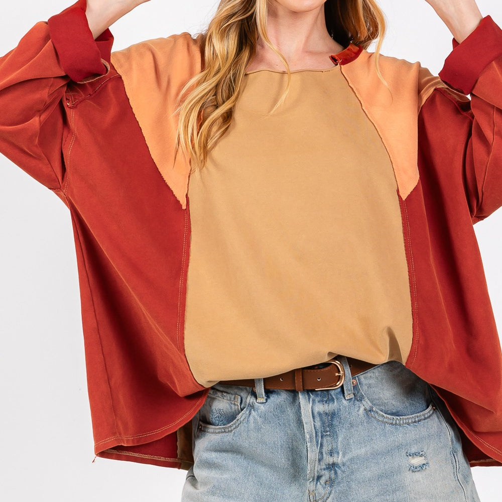 
                      
                        Mineral Wash Color Block Top
                      
                    