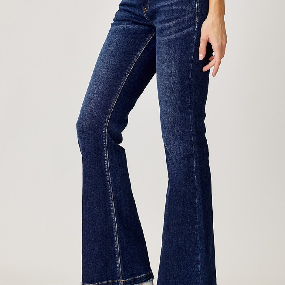 
                      
                        RISEN Low Rise Flare Jeans
                      
                    