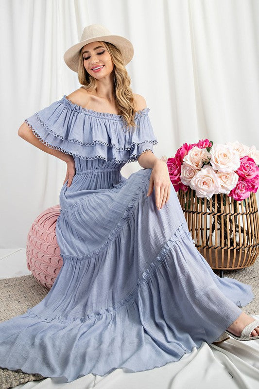 
                      
                        Sicilie Off The Shoulder Maxi Dress
                      
                    