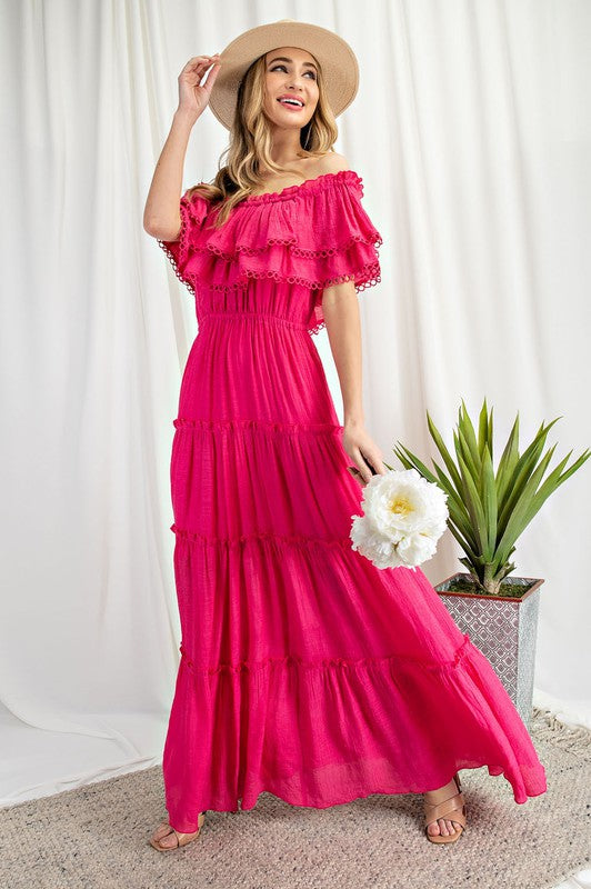 
                      
                        Sicilie Off The Shoulder Maxi Dress
                      
                    