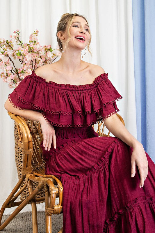 
                      
                        Sicilie Off The Shoulder Maxi Dress
                      
                    