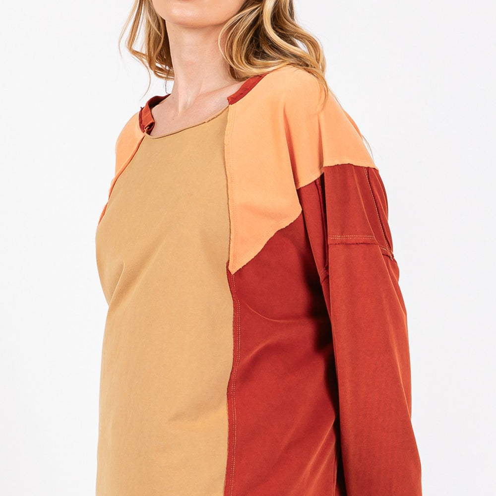 
                      
                        Mineral Wash Color Block Top
                      
                    