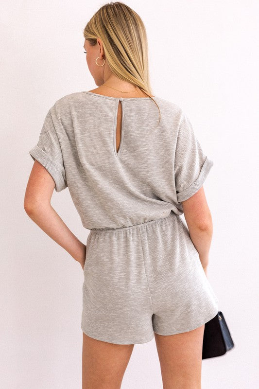 Tinlie Casual Waist Tie Romper