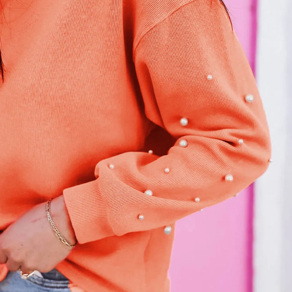 
                      
                        Pearl Detail Long Sleeve Sweatshirt
                      
                    