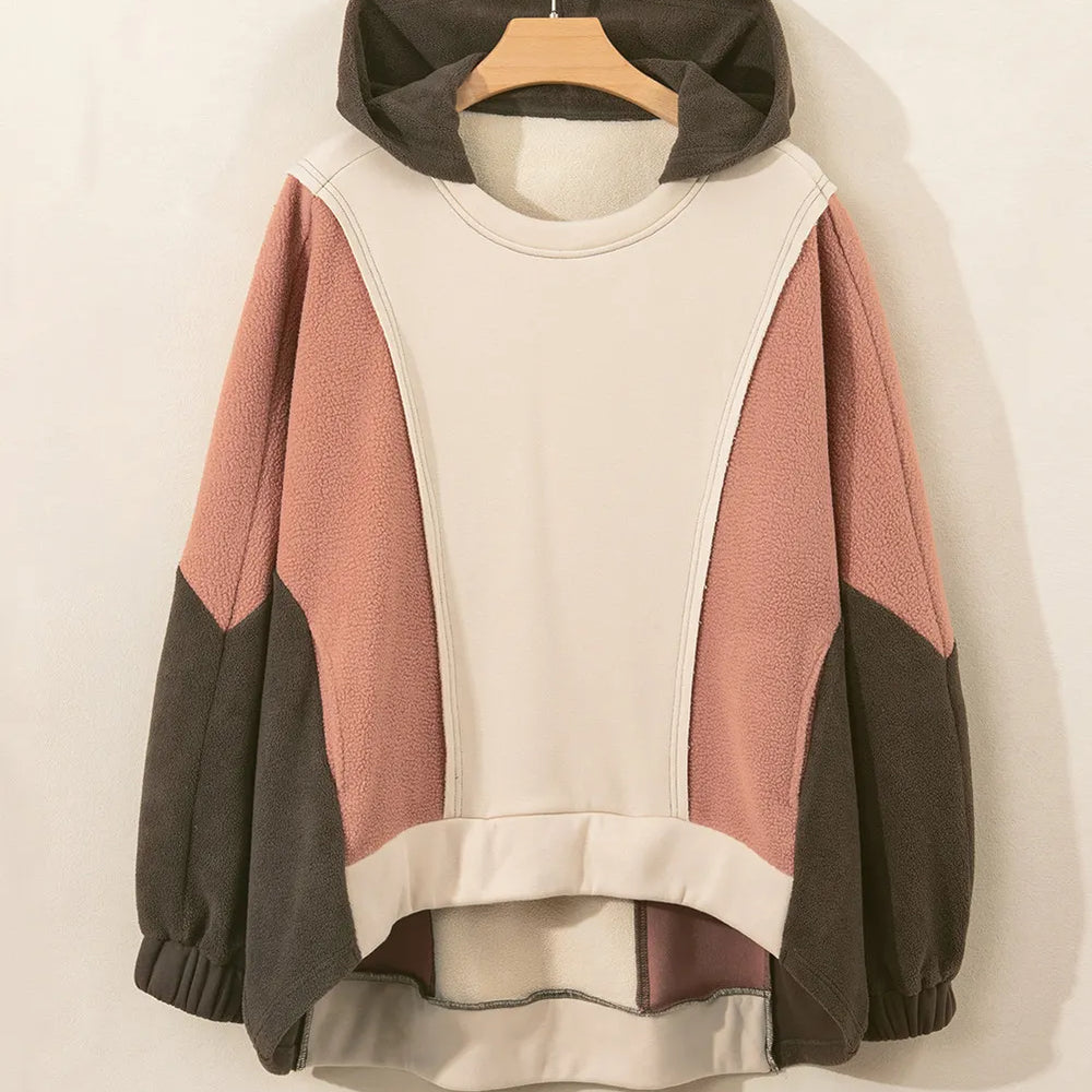 Color Block Long Sleeve Hoodie