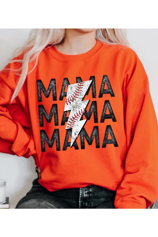 Mama Lightening Baseball Sweatshirt