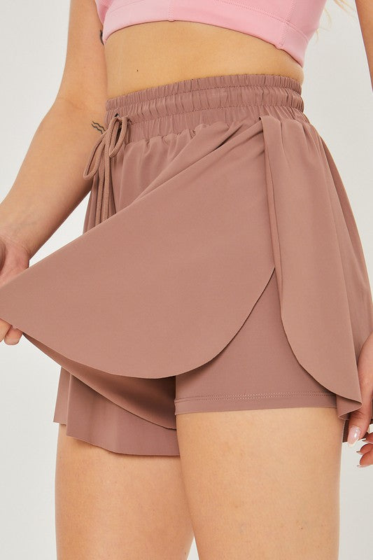 Lola Two In One Drawstring Active Shorts