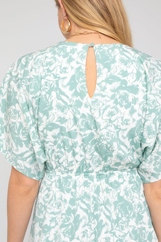 Cam Kimono Sleeve Floral Dress