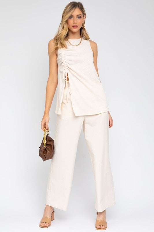 
                      
                        Melissa Sleeveless Ruched Top
                      
                    