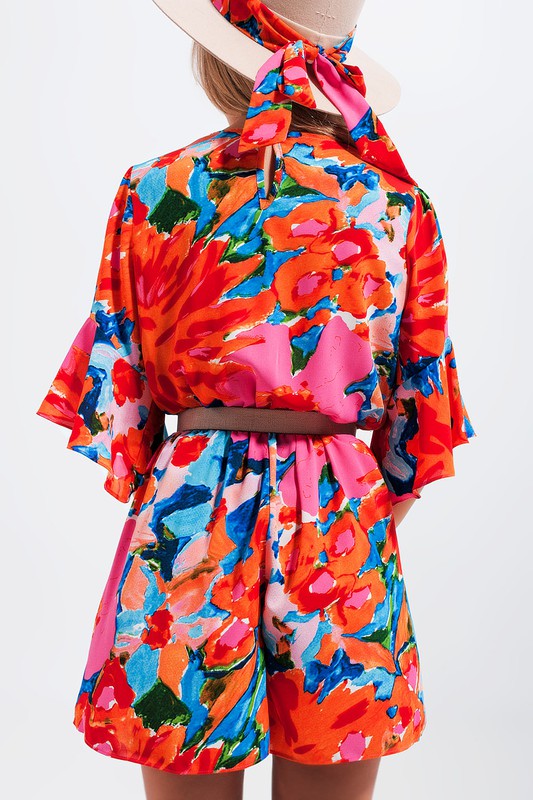 Bri Floral Wrap Romper