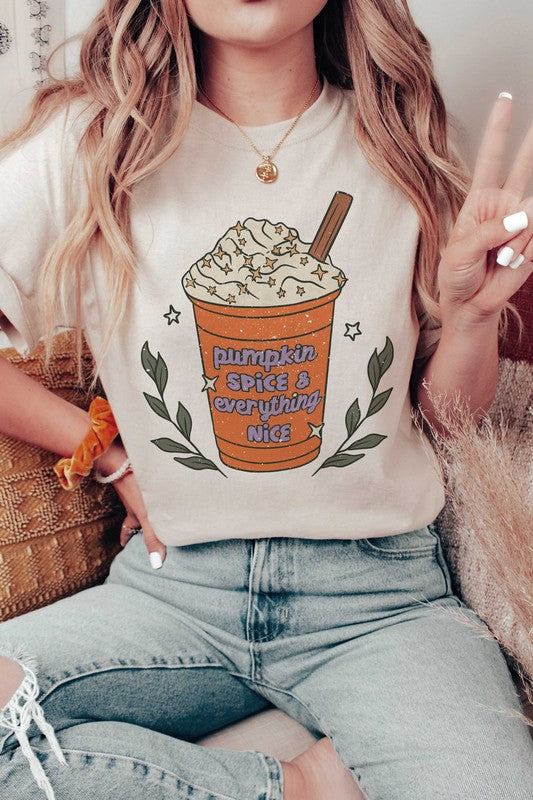 
                      
                        PUMPKIN SPICE & EVERYTHING NICE GRAPHIC TEE
                      
                    