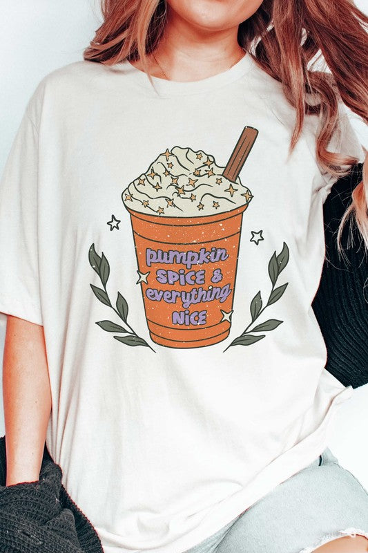 
                      
                        PUMPKIN SPICE & EVERYTHING NICE GRAPHIC TEE
                      
                    