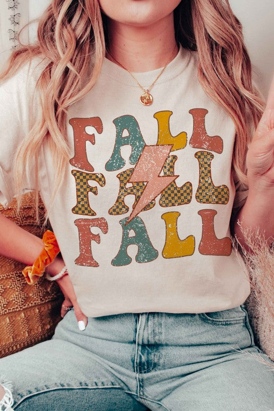 PLAID FALL LIGHTNING GRAPHIC TEE