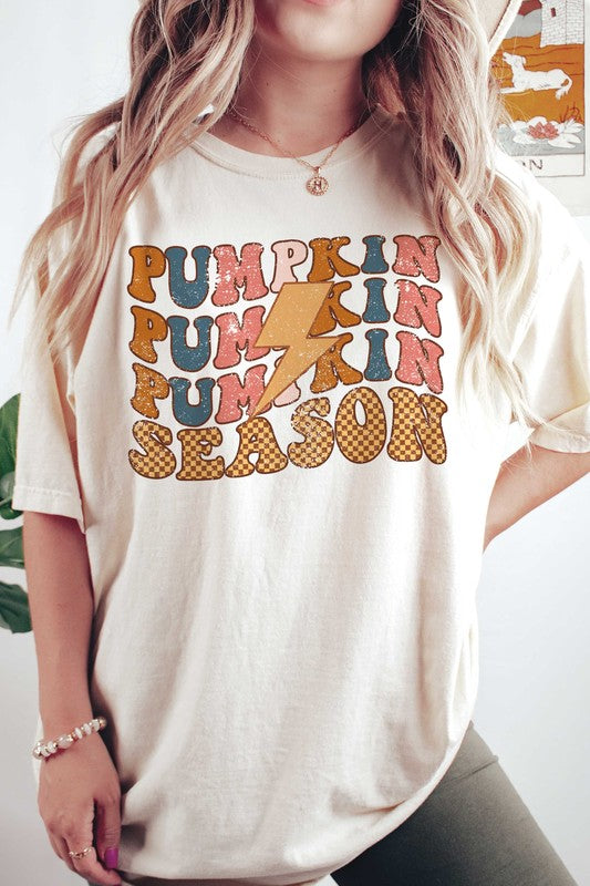 
                      
                        PLAID PUMPKIN SEASON LIGHTNING GRAPHIC TEE
                      
                    