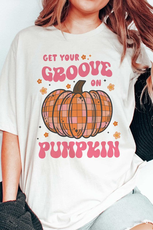 
                      
                        GET YOUR GROOVE ON DISCO PUMPKIN GRAPHIC TEE
                      
                    