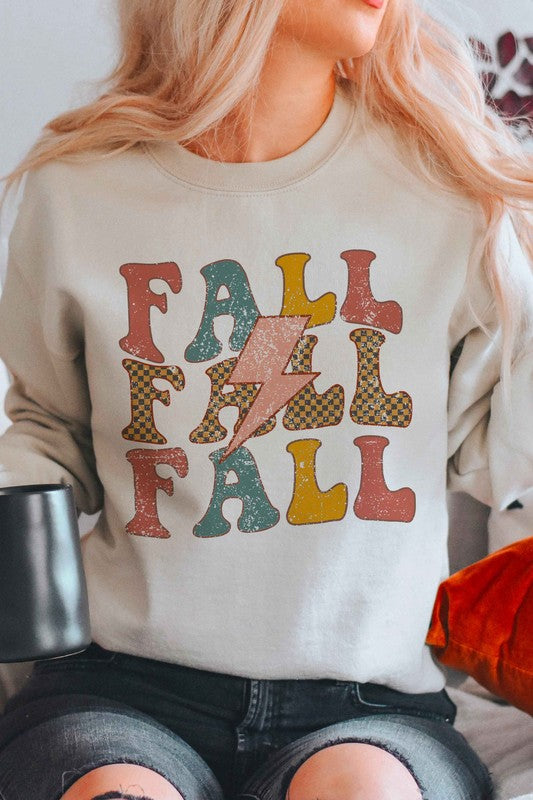 
                      
                        PLAID FALL LIGHTNING GRAPHIC SWEATSHIRT
                      
                    