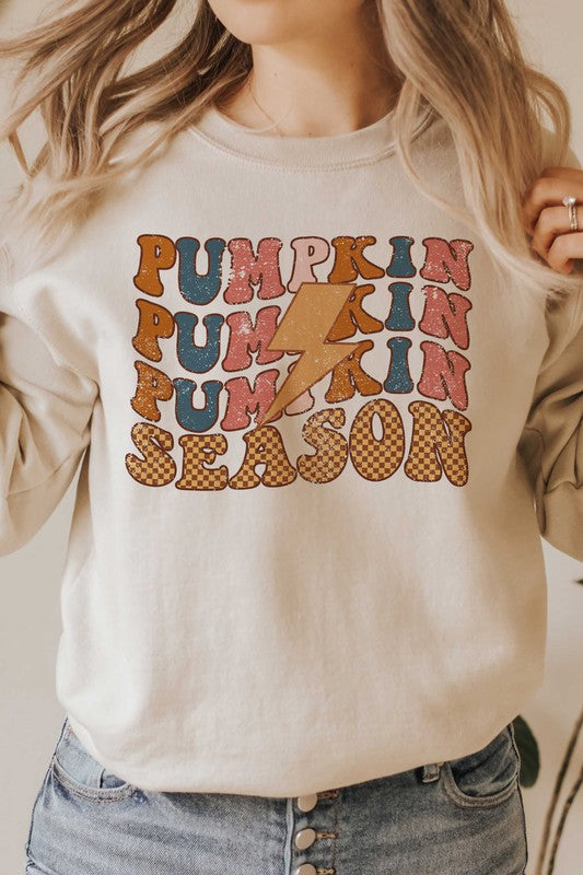 
                      
                        PLAID PUMPKIN SEASON LIGHTNING GRAPHIC SWEATSHIRT
                      
                    