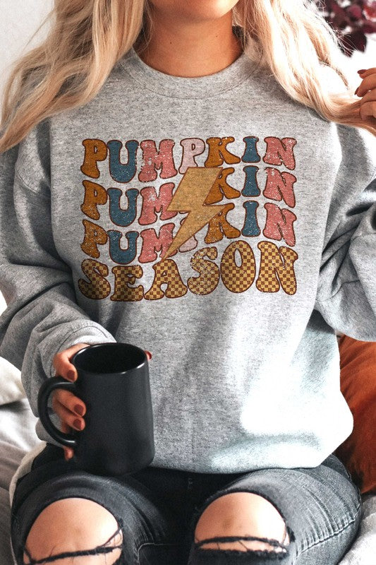 
                      
                        PLAID PUMPKIN SEASON LIGHTNING GRAPHIC SWEATSHIRT
                      
                    