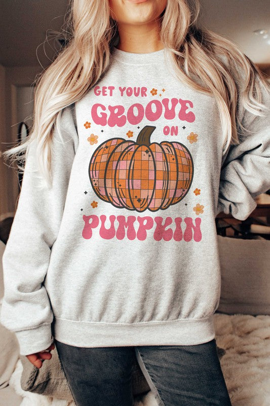 
                      
                        GET YOUR GROOVE ON DISCO PUMPKIN SWEATSHIRT
                      
                    