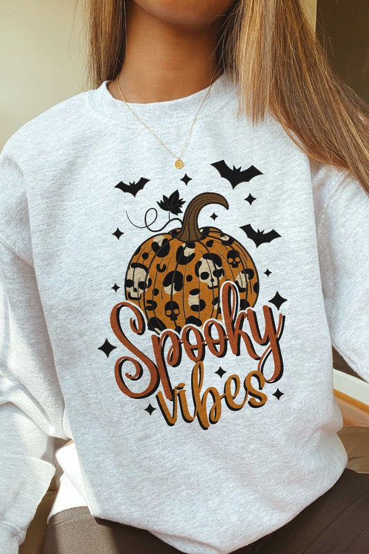 
                      
                        LEOPARD PUMPKIN SPOOKY VIBES GRAPHIC SWEATSHIRT
                      
                    