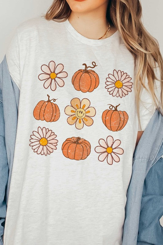 
                      
                        FLOWERS AND PUMPKINS GRAPHIC TEE
                      
                    