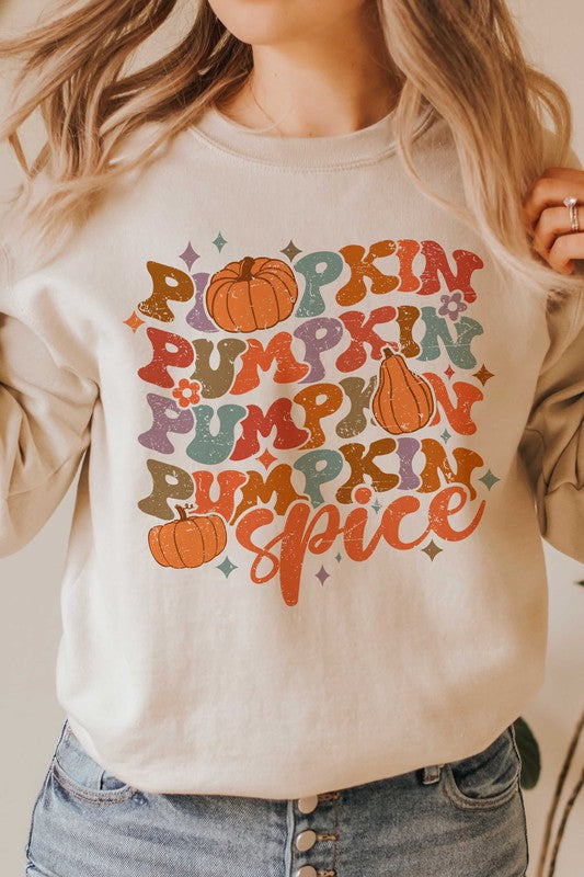 
                      
                        PUMPKIN SPICE GRAPHIC SWEATSHIRT
                      
                    