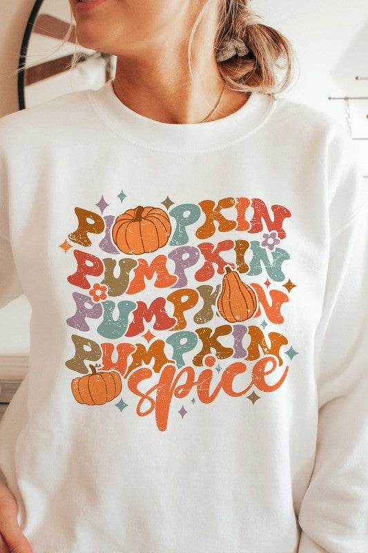 PUMPKIN SPICE GRAPHIC SWEATSHIRT