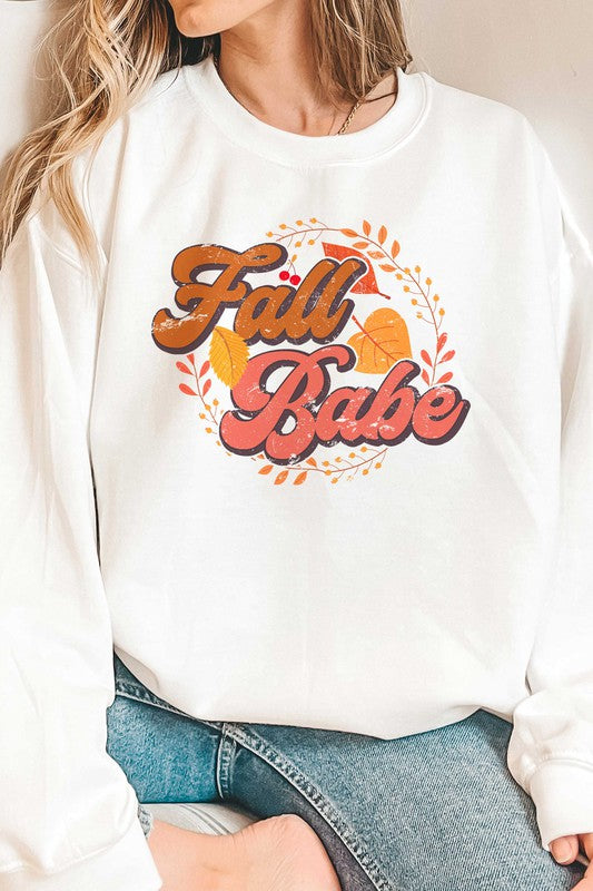 
                      
                        FALL BABE GRAPHIC SWEATSHIRT
                      
                    