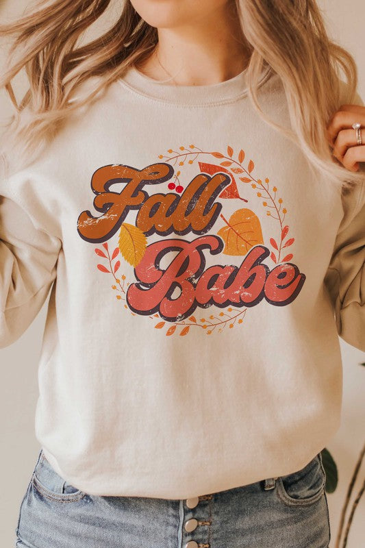 
                      
                        FALL BABE GRAPHIC SWEATSHIRT
                      
                    