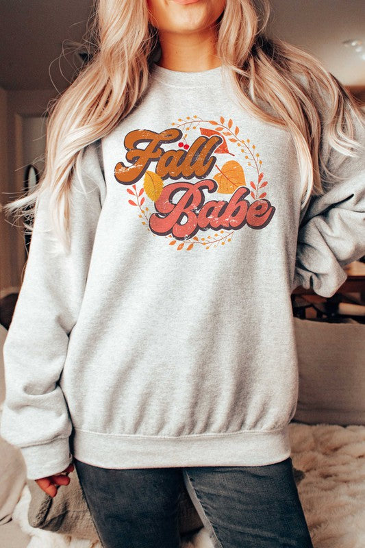 
                      
                        FALL BABE GRAPHIC SWEATSHIRT
                      
                    