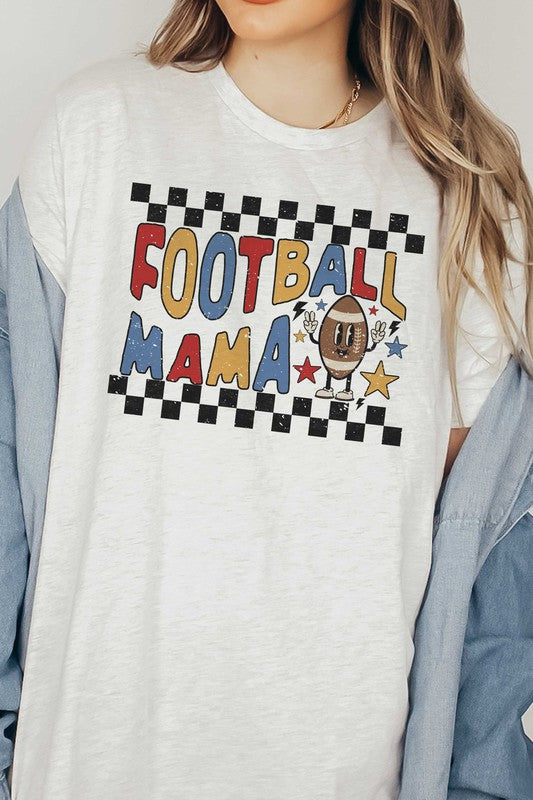 
                      
                        CHECKERED FOOTBALL MAMA GRAPHIC TEE
                      
                    