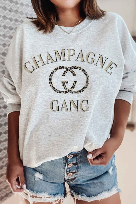 
                      
                        CHAMPAGNE GANG PLUS SIZE SWEATSHIRT
                      
                    