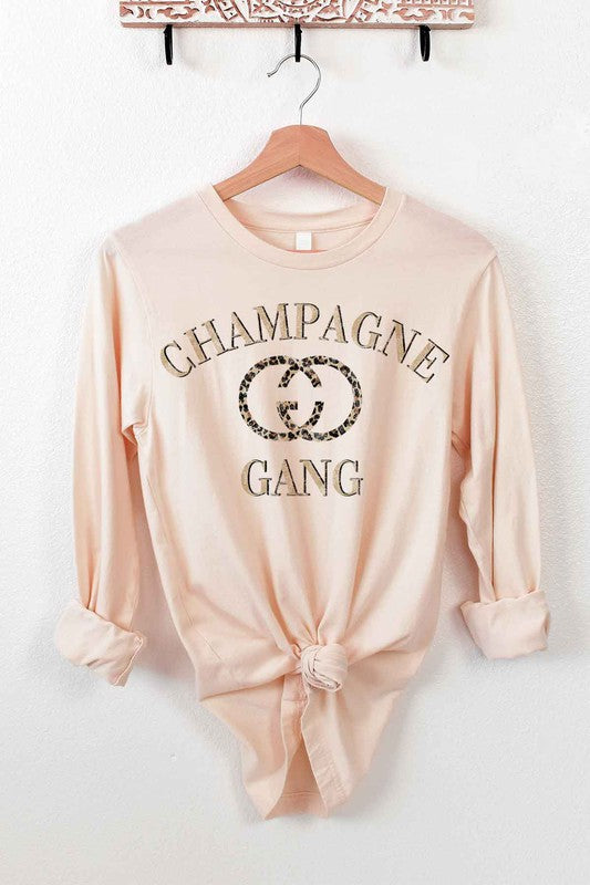 
                      
                        CHAMPAGNE GANG LONG SLEEVE TEE
                      
                    