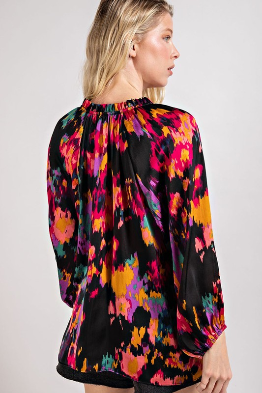 Carmen V-Neck Printed Top