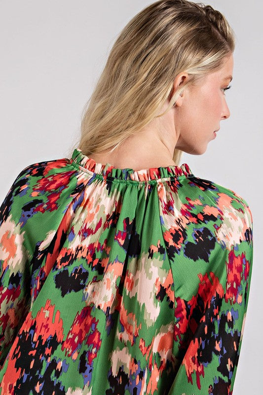 Carmen V-Neck Printed Top