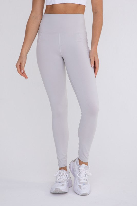 
                      
                        Tapered Band Essential Solid Highwaist Leggings
                      
                    