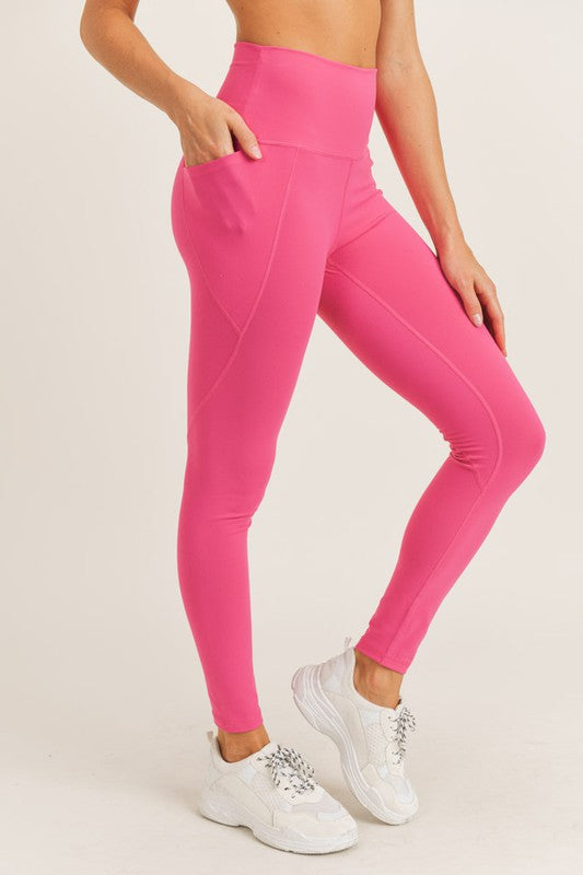 
                      
                        Tapered Band Essential Solid Highwaist Leggings
                      
                    